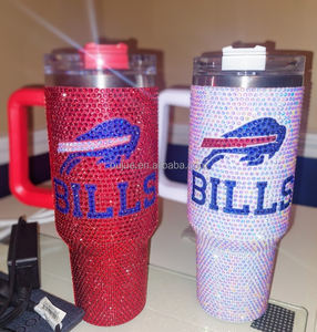 40oz de acero inoxidable Philadelphia Eagle Rhinestone Tumbler Tazas Glitter Eagles Rhinestone Tazas de <span class=keywords><strong>café</strong></span> con asa - Product Image 5