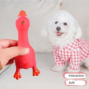 Giocattoli Interattivi per Cani a Forma di Pollo Urlante e Anatre Colorate, Super Carini, con Suono, Resistenti, Sicuri, in Lattice, per Uso Esterno - Product Image 3