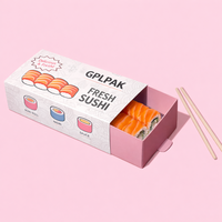 Emballage de sushi personnalisé de qualité supérieure, écologique, en carton rigide, fermeture magnétique, boîte cadeau de luxe pour sushi