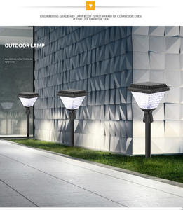 Plusieurs couleurs de lumière Panneau <span class=keywords><strong>photovoltaïque</strong></span> carré 1.2AH Capacité de la batterie <span class=keywords><strong>Lampe</strong></span> de pelouse solaire à LED extérieure <span class=keywords><strong>Lampe</strong></span> de pilier - Product Image 4