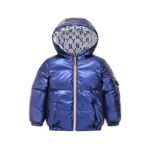 fashion Hooded Girls Short Down Jacket Lightweight Winter Jacket Children's Down Jacket reverse outwear