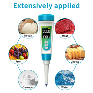 Medidor de <span class=keywords><strong>pH</strong></span> para Alimentos Semisólidos, Probador de <span class=keywords><strong>pH</strong></span> Digital con Electrodo de Punta de Espiga para Carne, Queso, Masa, Cosméticos - Product Image 3