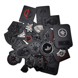 Custom Embroidery Patches Jeans LOGO Embossed Leather Patches Garment Accessories Thermal Processing Embroidered Badges