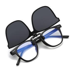 Gafas de Sol Polarizadas con Clip para Hombre y Mujer, Fotocromáticas, Gafas de Visión Nocturna para Conducir, Antideslumbrantes, Gafas Cuadradas Vintage - Product Image 2