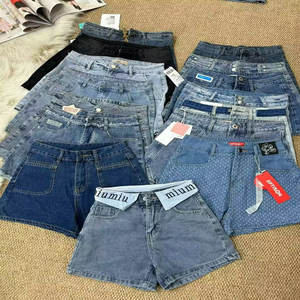 Shorts en jean extensible taille mi-haute pour femme, modèle 2Dollar FYK059, tailles M-2XL, avec motifs, style biker, pour l'été - Product Image 3