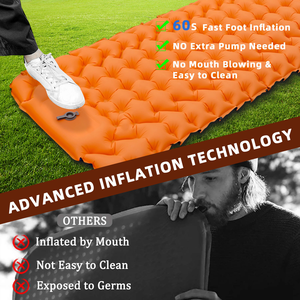 <span class=keywords><strong>Matelas</strong></span> gonflable de Camping d'extérieur avec oreillers, lit pliant ultraléger, coussin d'air, randonnée, Trekking - Product Image 2