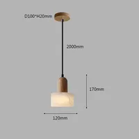 Hauteur réglable Wabi Sabi Suspension Rétro Américain Translucide Marbre Droplight pour Table À Manger Cuisine Île Restaurant