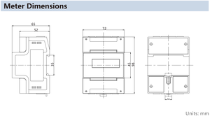 Growatt อุปกรณ์เสริมอย่างเป็นทางการเมตรระบบพลังงานแสงอาทิตย์เมตร <span class=keywords><strong>CHINT</strong></span> DTSU666สามเฟส DIN-Rail Meter สมาร์ทเมตรสำหรับอินเวอร์เตอร์ - Product Image 6