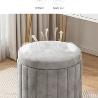 Tabouret et ottoman ronds en papier pour la maison et chaise de salle à manger – Design moderne avec rangement pour chambre à coucher