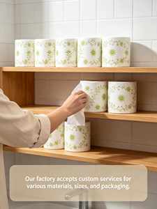 Papier toilette 3 plis ultra doux, très absorbant, 100% pâte de bois vierge, écologique, jetable - Product Image 4
