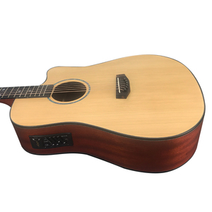 Dreadnaught Solid Top Elektrische Cutaway Akoestische Gitaar Van China Aiersi Fabriek Met Capo String Tuner - Product Image 5