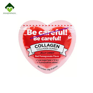 Sacs en plastique PE de forme spéciale pour bonbons, collations, gâteaux à salade, sucettes, déodorant à fermeture éclair 100pcs min, traitement thermique par estampage à chaud - Product Image 1