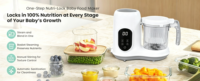 Robot culinaire pour bébé numérique multifonction 5 en 1 : vapeur, mixage, décongélation, chauffage et maintien au chaud
