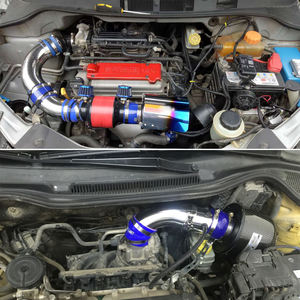 Tubo de aluminio de admisión de aire, sistemas de refrigeración de coche, <span class=keywords><strong>Kit</strong></span> <span class=keywords><strong>Turbo</strong></span>, conducto de admisión en frío, manguera de arranque de colector de esnórquel Universal de 76mm - Product Image 2