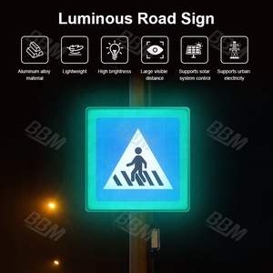 Panneau routier carré à LED Panneau de signalisation lumineux pour passages pour piétons - Product Image 6