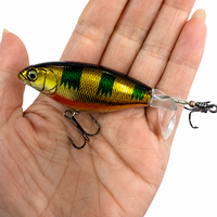 Leurre de pêche rotatif LUSHAZER 80mm 90mm, leurre dur flottant pour surface, leurre sonore pour achigan, brochet, perche, leurre de lancer pour la surface