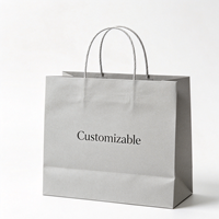 Sac de shopping en papier kraft écologique et recyclable avec logo personnalisé imprimé et poignée plate pour les magasins de vêtements, de cosmétiques et de détail