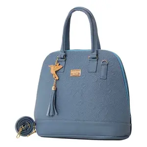 Bolso de Mano de Mezclilla Azul para Mujer, Estilo Vintage, con Asa Superior y Decoración de Borlas, para Salidas Casuales de Verano, Modelo M3783, Marca Fana Ayla - Product Image 4