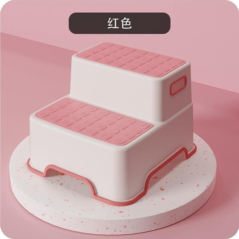 Pink double-decker footstool