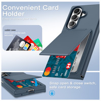 Casing HP Model Dompet Populer untuk Samsung Z Fold 8 Ultra 8 6 7 Flip dengan Slot Kartu, Perlindungan Engsel Penuh, dan Penyangga