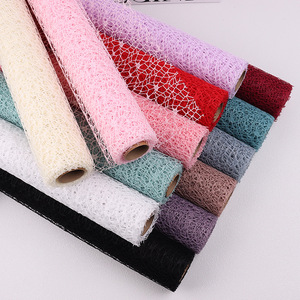 New Arrival Jacquard <b>Net</b> <b>Mesh</b> Hollow Design Flower Wrapping Material Floral Bouquet Packing Supplies Flower Shop Wholesale - Product Image 1