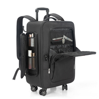 Chariot à maquillage portable personnalisé de grande capacité grand rangement chariot à maquillage sac chariot sacs de voyage cosmétiques