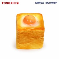 Juguete Antiestrés de Espuma PU No Tóxica TONGXIN, Forma de Huevo/Tostada, Jumbo, de Levantamiento Lento, para Adultos, Venta al Por Mayor