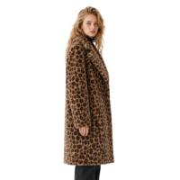 Manteau en fausse fourrure Boying pour femme, col rabattu, polaire duveteux, coupe ample, couleur naturelle, chaud pour l'hiver, décontracté, OEM ODM, vente en gros