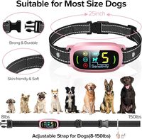 Hundetrainingshalsband mit statischem Schock gegen Bellen, Elektroschock, Sound-/Vibrationsmodi, IPX7 wasserdicht, wiederaufladbarer Akku