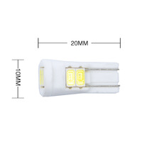 TCYATO T10 LED Ampoule de marqueur latéral 12V Auto Car Parking Lamp avec base en céramique Nouvel état Couleur de la lumière bleue