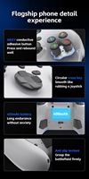 Manette de jeu sans fil G6, forme ergonomique, compatible avec les consoles de jeu et les téléphones mobiles