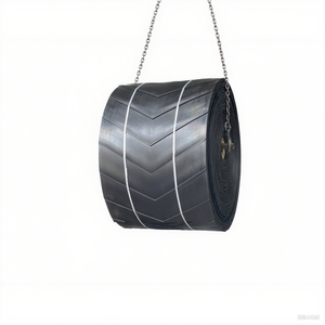 पी 400/4 जर्मन तकनीक 5 मिमी ऊंचाई चेवरन बनाम पैटर्न जीप रबर बैंड औद्योगिक खनन रबर कन्वेयर बेल्ट - Product Image 1