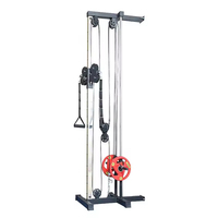 Équipement de fitness pour la maison, station de musculation murale en acier avec système de poulies double réglable, rack de musculation multifonctionnel 25KG