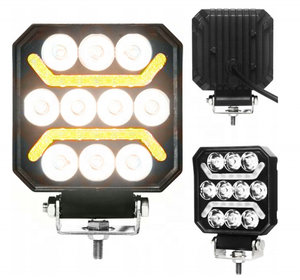 10LED travail lampe <span class=keywords><strong>camion</strong></span> 4 pouces LED travail lumière Cob bandes rouge jaune stroboscopique feux de Position lumière latérale tout-terrain Luce Led Para <span class=keywords><strong>Camion</strong></span> - Product Image 3