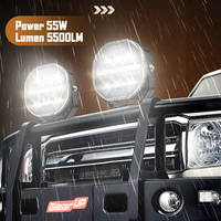 GPNE GW551 - Luz de Trabajo LED de 5 Pulgadas, 50 W, 5500 K, Luces Auxiliares de Conducción Diurna para Vehículos Todoterreno