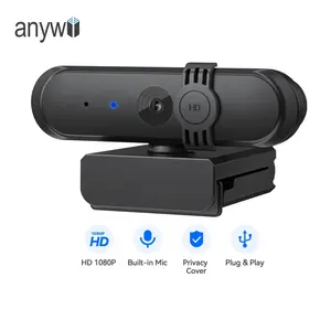 Anywii full hd web cam usb camara web 1080 30 fps 2mp webcam 1080p con copertura privacy e microfono