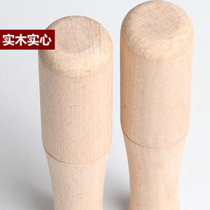 Solid Wood Garlic Pounder 17cm 3.5cm Diameter Manual Herb Crusher Kitchen Tool - Product Image 4