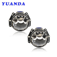 Projecteur Bi-Xénon LED 3.0 Pouces 100W 10000LM 6000K 12V Universel pour Amélioration de Phares de Voiture