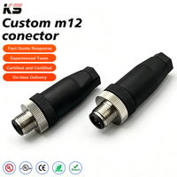 Conector Circular Impermeable IP67 M12 de 3, 4 y 5 Pines, Ensamblaje de Cable de Sensor Macho y Hembra