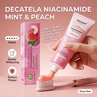 Dentifrice pour adultes à la niacinamide, parfum pêche et menthe, blanchissant, nettoyage en profondeur, haleine fraîche, dentifrice blanchissant pour la maison