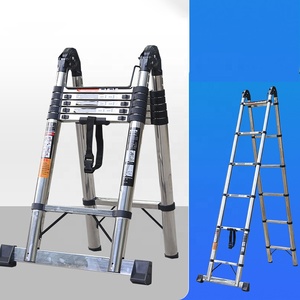<span class=keywords><strong>Telescopic</strong></span> thang thang thép không gỉ <span class=keywords><strong>Telescopic</strong></span> mở rộng thang bước các nhà sản xuất có thể thu vào có thể gập lại - Product Image 6