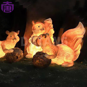 Cute Squirrel LED Motif Light with Fiberglass Resin Structure for Outdoor Garden and Landscape Decoration - Product Image 2