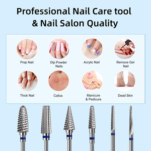 Nuovo Set di 6 Punte per Fresa per Unghie in Carburo di Tungsteno, Punte Professionali da 3/32'' per Rimozione Gel e Cuticole per Fresa Elettrica - Product Image 4