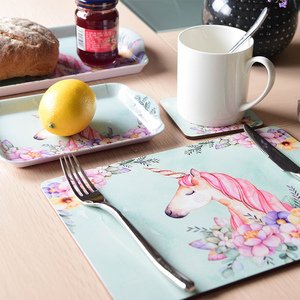 Herstellerbedruckbare rechteckige 29,5*21cm personalisierte Holz-MDF-Kork-Untersetzer für Sublimation - Product Image 4
