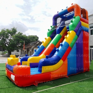 New Leap 19.6ft Thương Mại Lớp Khối Đảng Bouncer Khô Trượt Làn Đường Leo Lên Trượt Xây Dựng Khối Lâu Đài - Product Image 5