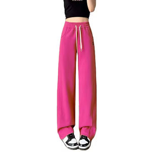 Pantalones Anchos Casuales de Algodón para Mujer, Transpirables, con Cintura Elástica, de Corte Regular, para Verano y Gimnasio - Product Image 4