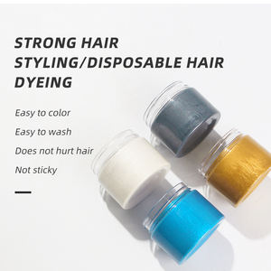 Étiquette privée OEM vente en gros argile pour hommes 5 couleurs <span class=keywords><strong>teinture</strong></span> temporaire cheveux longue tenue cire de couleur jetable - Product Image 5