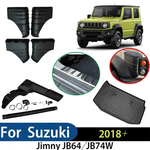 Alfombrilla para maletero de coche, protector de umbral de puerta con diseño de hoja, pieza decorativa para entrada de aire, kit de carrocería para Jimny JB64/JB74W 2018+ - Product Image 1