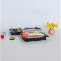 Elegante Einweg-Plastik-Sushi-Box für Catering-Partys und Mahlzeiten zum Mitnehmen
