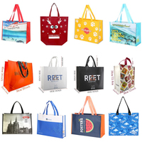 Sac fourre-tout personnalisé écologique en RPET avec logo, en matériau recyclé Stitch-Bond certifié GRS, imprimé en héliogravure, ouverture supérieure